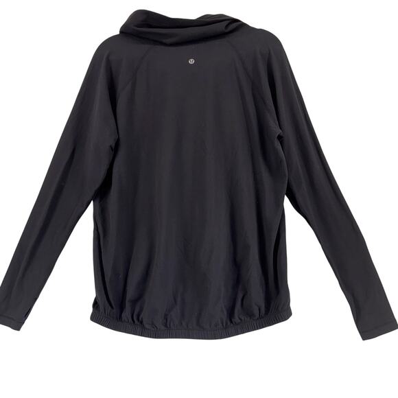 Lululemon Healthy Heart Pullover Black SZ 10 Cowl Neck Long Sleeve Top athletic - Picture 7 of 8
